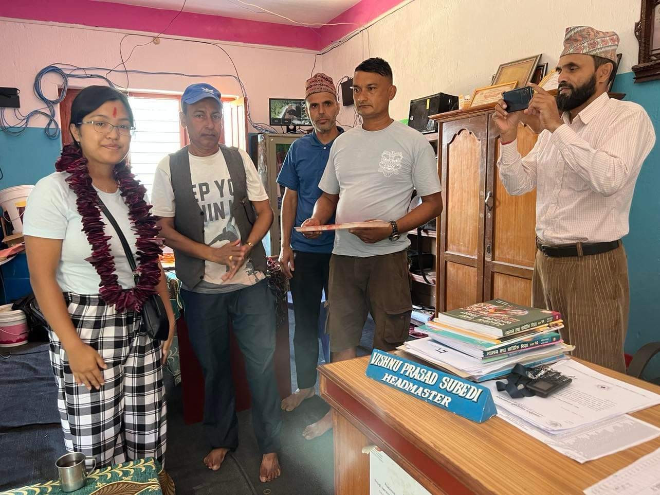 Shree NavaJagrit School - Blue Bags and Stationery Distribution-6