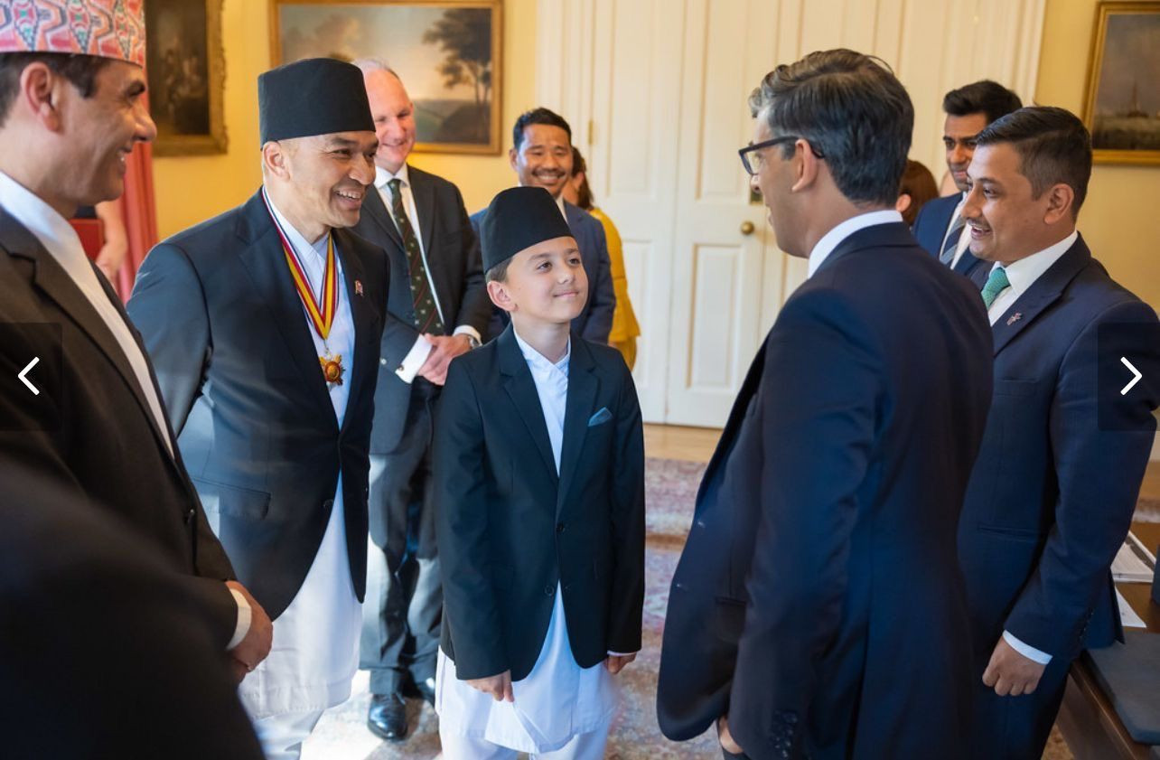 At No. 10 Downing St to celebrate the 100 years of Nepal-UK Diplomatic relations! It was great honour to welcome the PM on behalf of Nepal & Nepali community by the TLF President, Mr Rabindra Jung Lamichhane (FRSA)-1